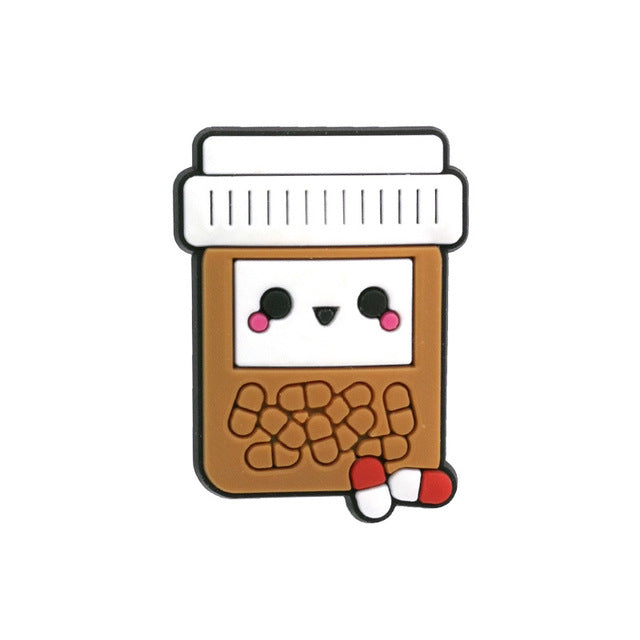 Free Shipping 1Pcs PVC Hospital Medical Series Shoe Charms  Ambulance Mask Shoes Accessories Fit Crocs Wristbands Unisex Gifts