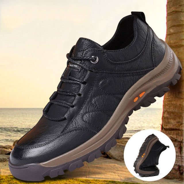 Winter Shoes for Men 2022 Leather Warm Thick Sole Shoes Safety Wear-Resistant Outdoor Sports Mens Casual Shoes Zapatillas Hombre